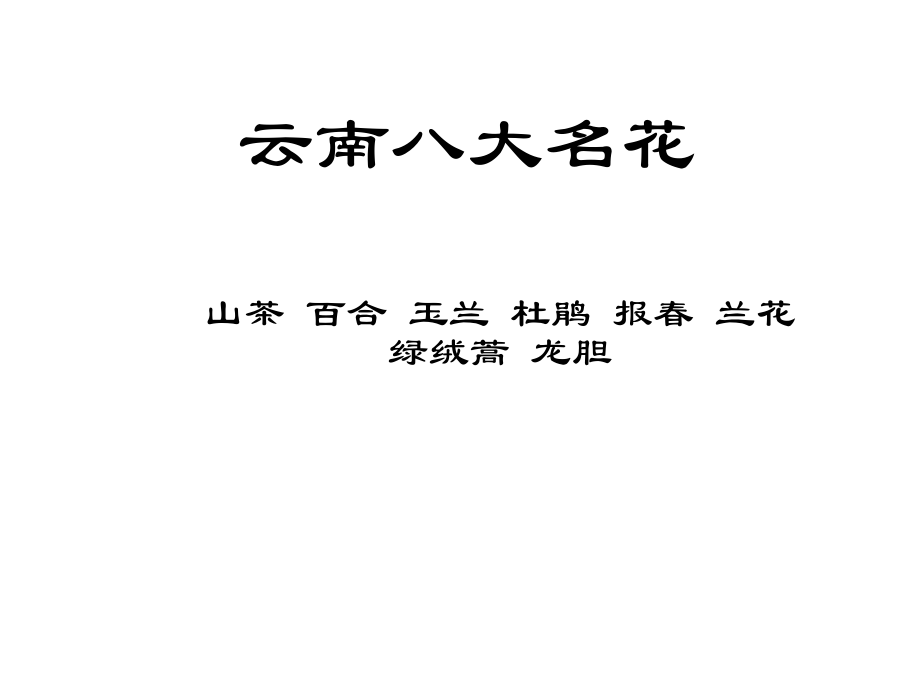云南八大名花培训讲学_第1页