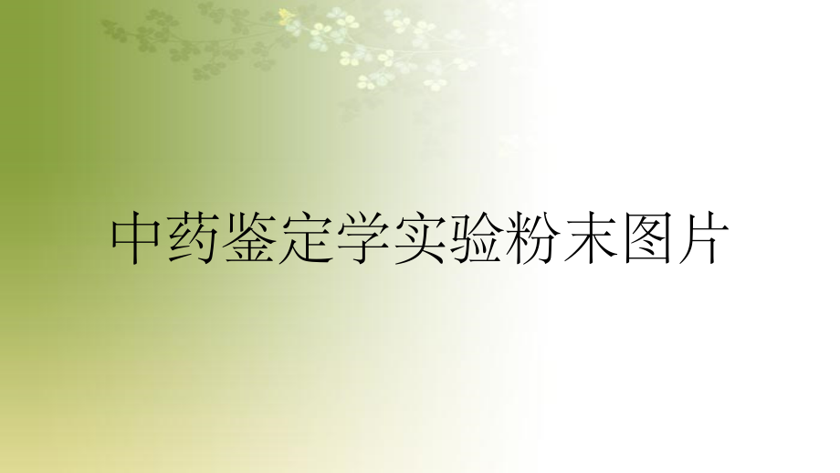 中药鉴定学实验粉末图片(精品)_第1页