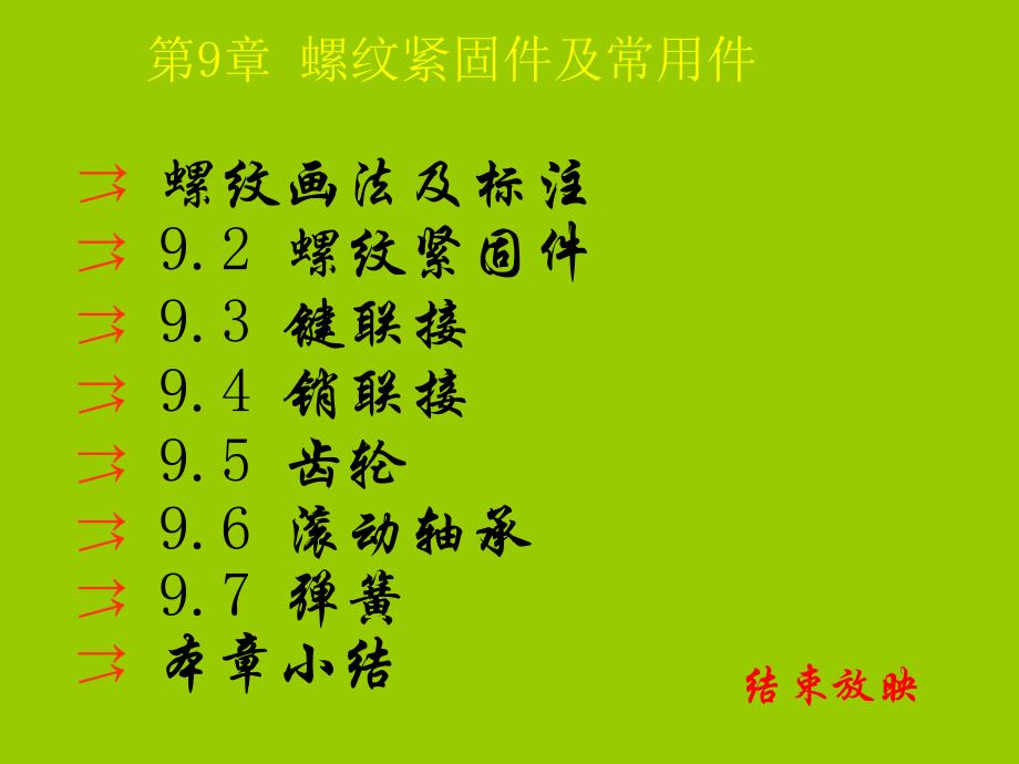 工程制图课件 9螺纹及常用件-改_第1页
