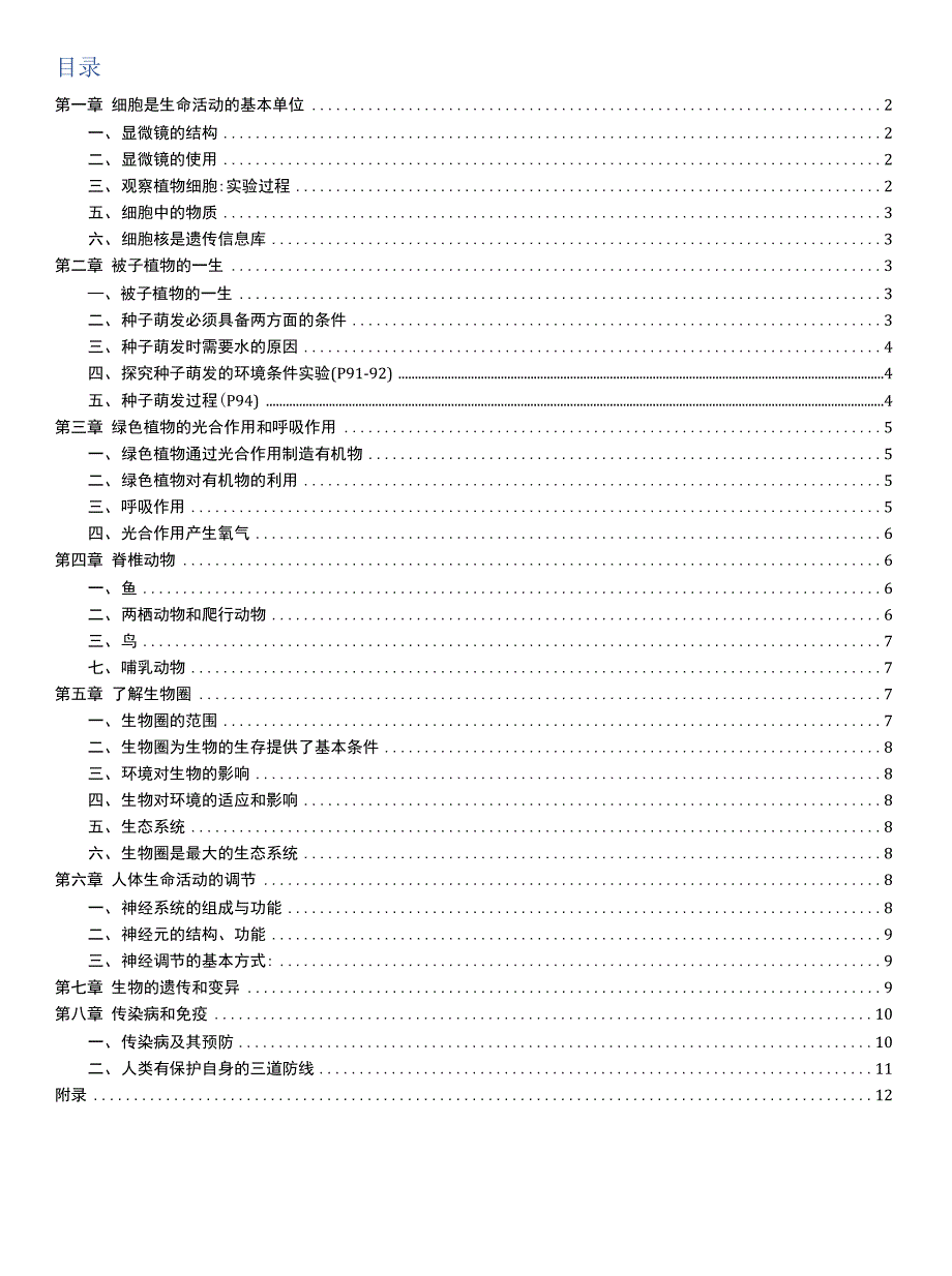 生物复习提纲（修订版）_第1页