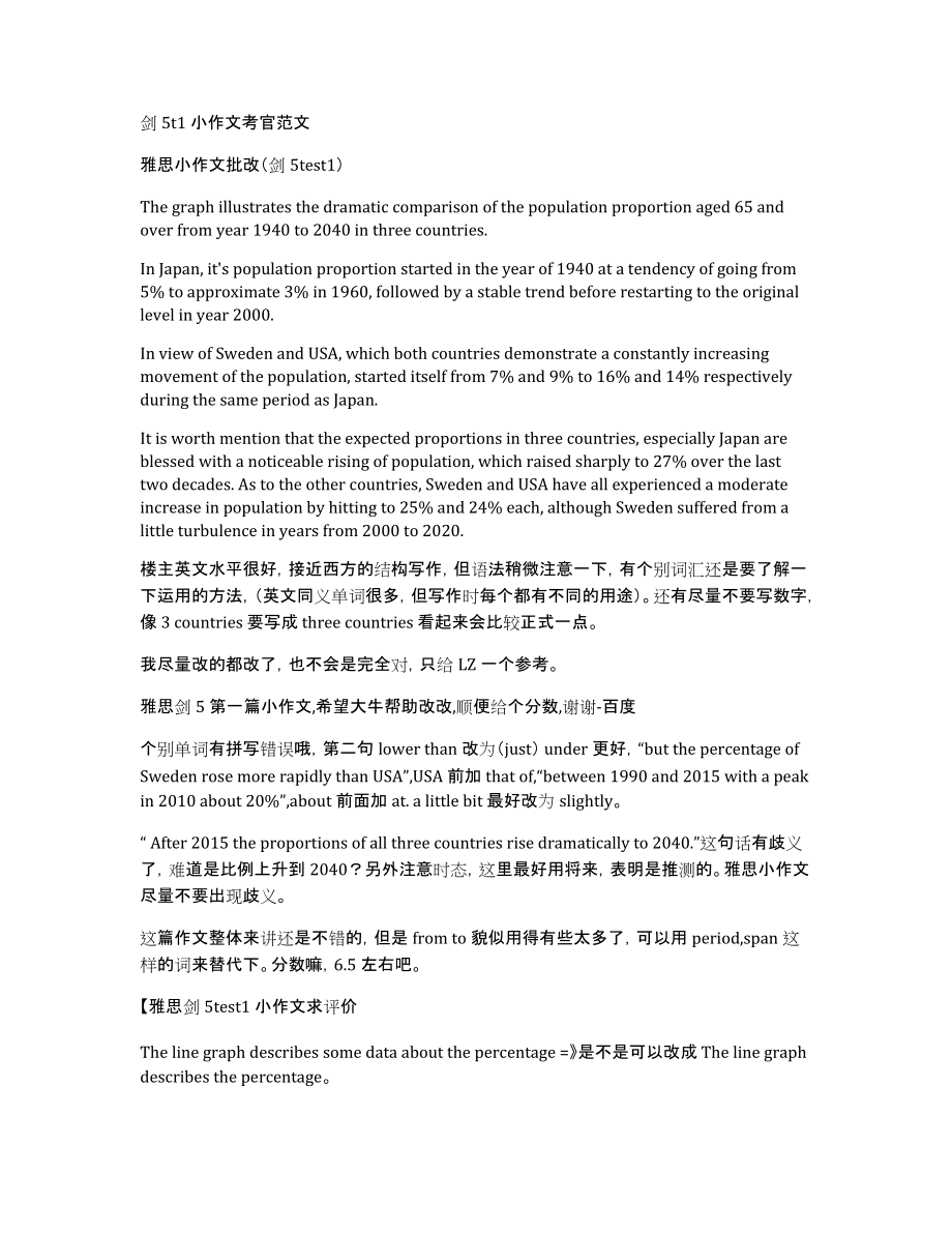 剑5t1小作文考官范文_第1页