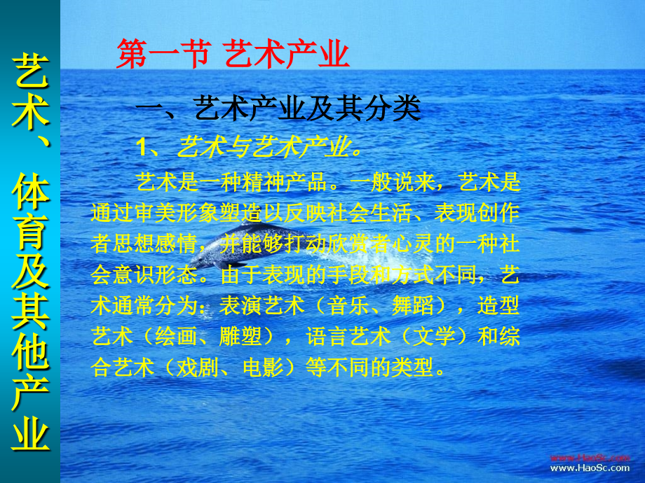 第14章艺术、体育及其他产业3培训课件_第1页