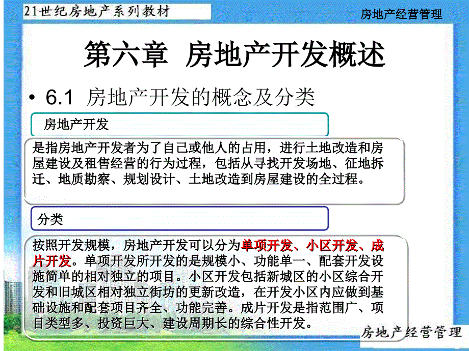房地产经营管理第六章-房地产开发_第1页