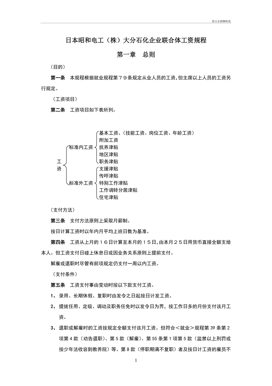 某日企薪酬制度管理办法_第1页
