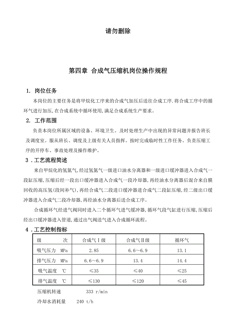 压缩机工艺、安全操作规程_第1页