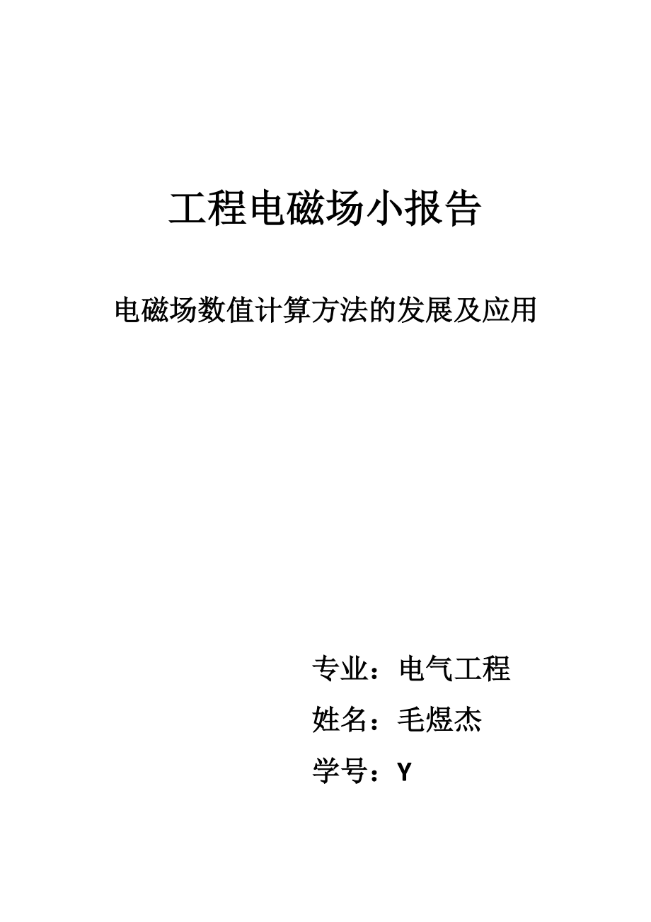 电磁场数值计算方法的发展及应用_第1页