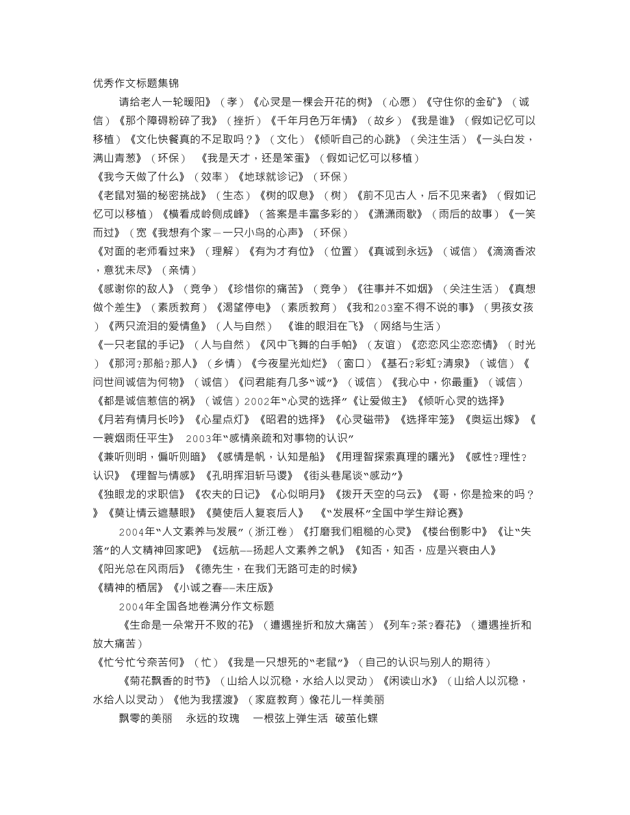 优秀议论文题目_第1页