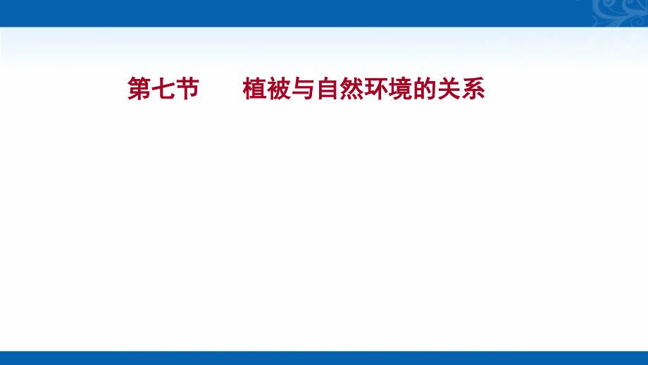高中地理中图版必修章册课件-章节-植被与自然环境的关系_第1页