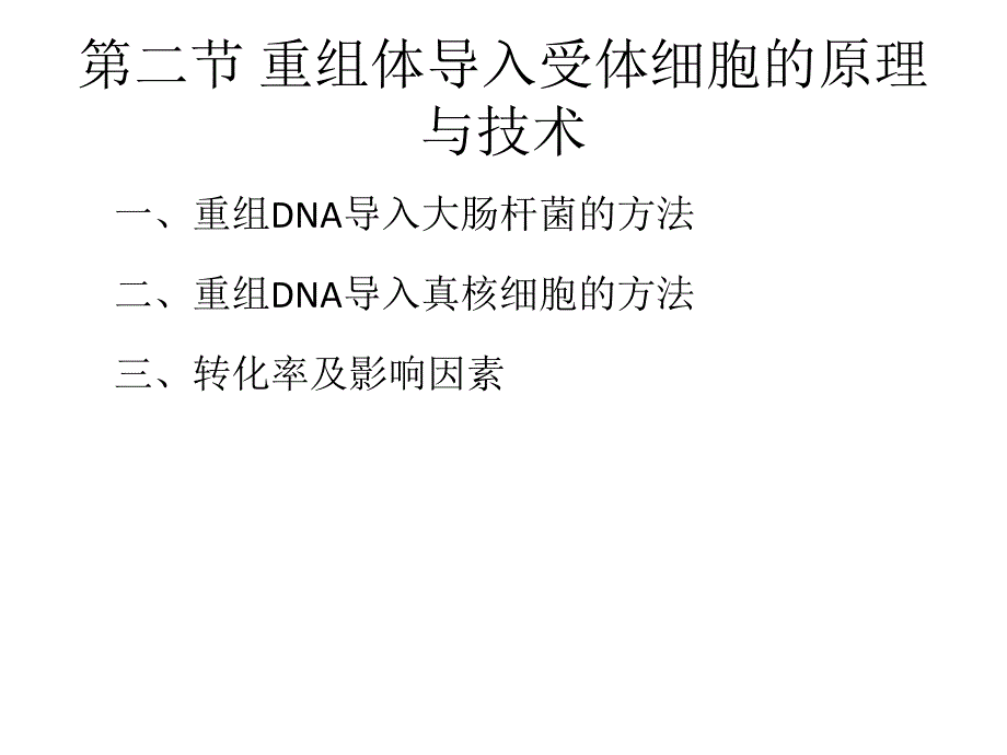 第二节-重组体导入受体细胞的原理与技术ppt课件_第1页