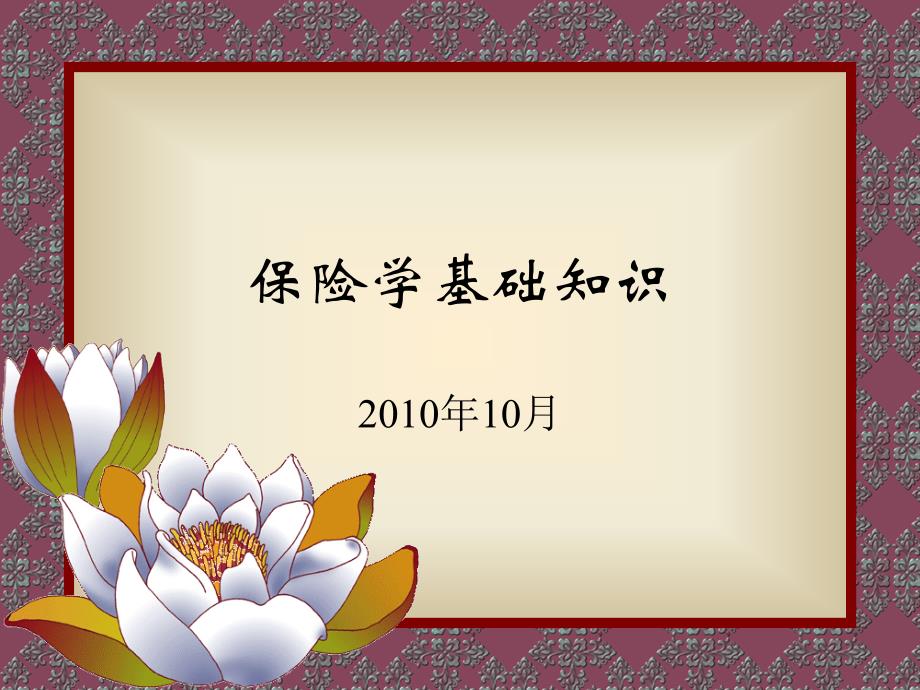 保险学基础知识课件_第1页