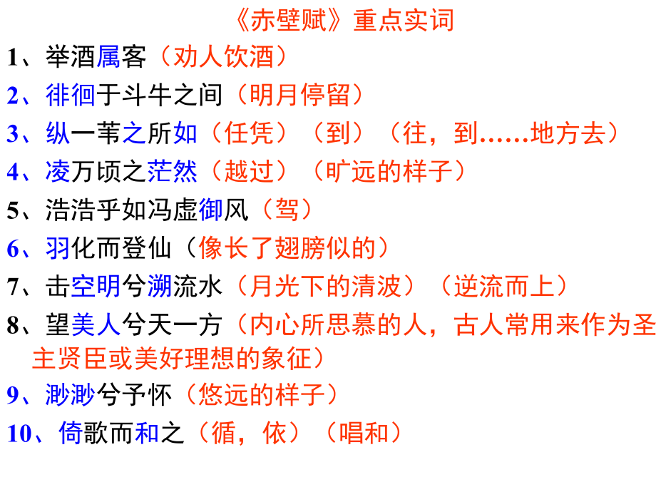 赤壁赋实词虚词课件_第1页