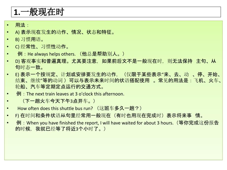 大学英语自考英语二英语时态与语态集锦课件ppt_第1页