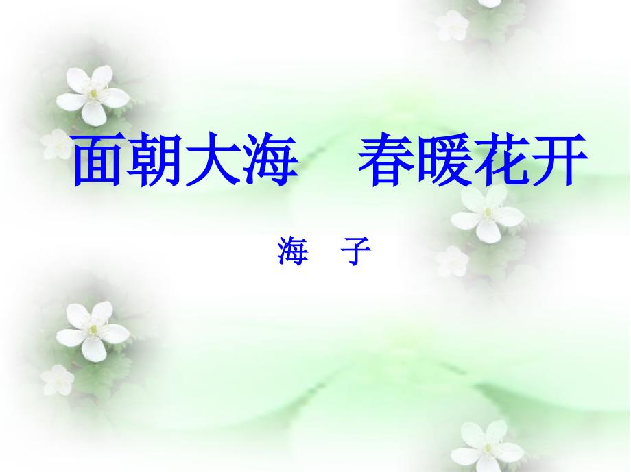 面朝大海春暖花开详解_第1页