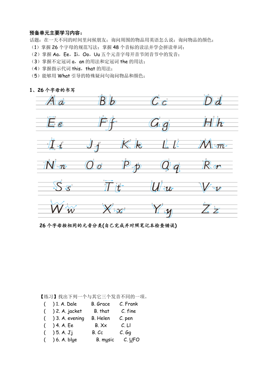 新目标-七年级-英语-上册-Starter-复习_第1页