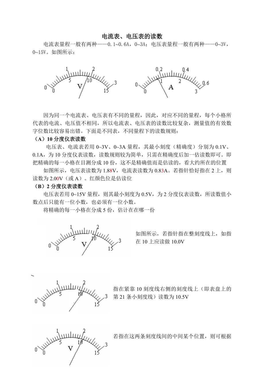 如何读取电流表、电压表_第1页