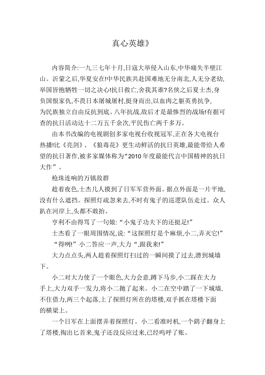 《反抗之真心英雄》_第1页
