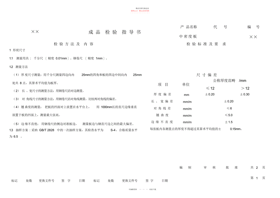 中纤板物理力学性能检验指导书_第1页