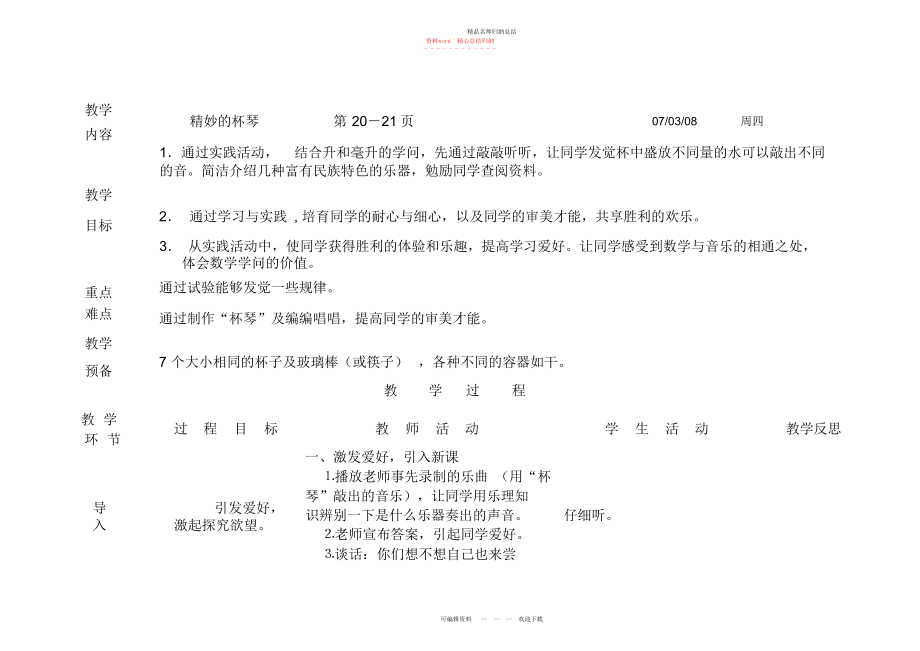 数学综合活动课美妙的杯琴_第1页