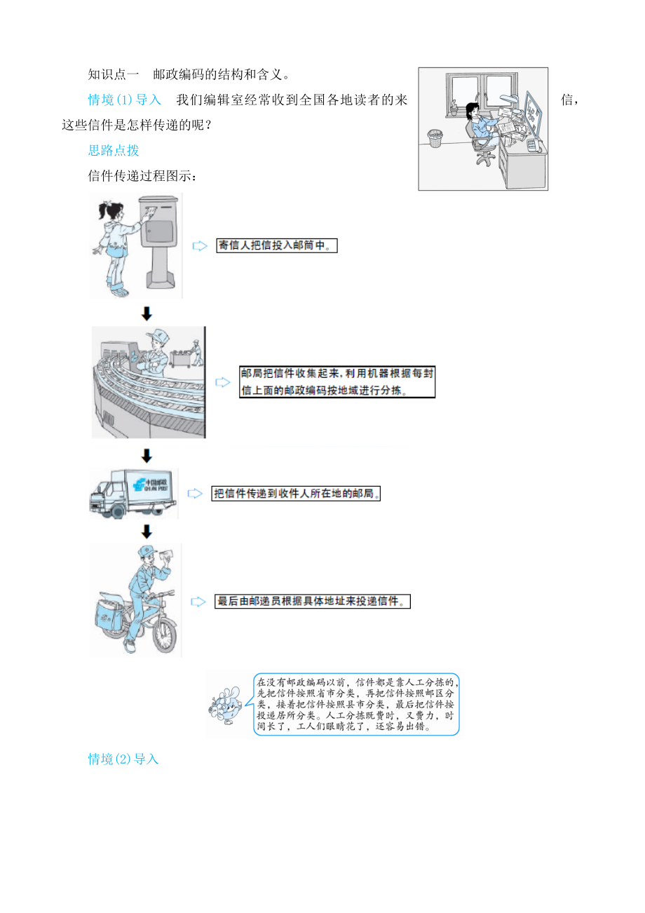 知识点一　邮政编码的结构和含义_第1页