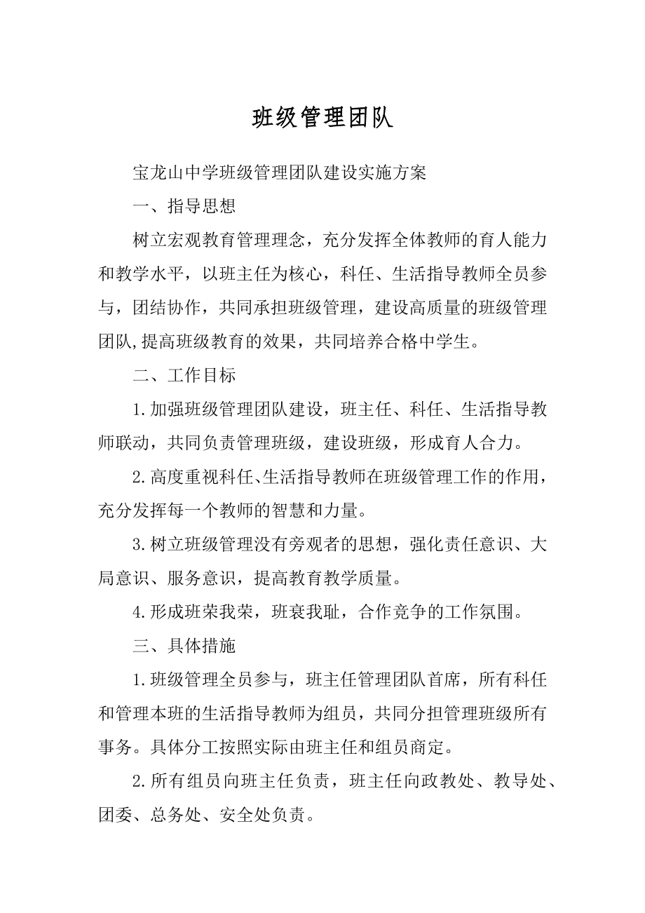 班级管理团队_第1页