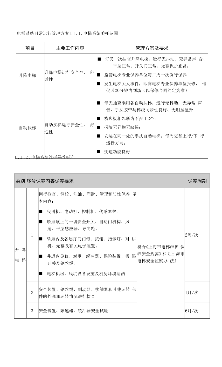 电梯系统日常运行管理方案_第1页