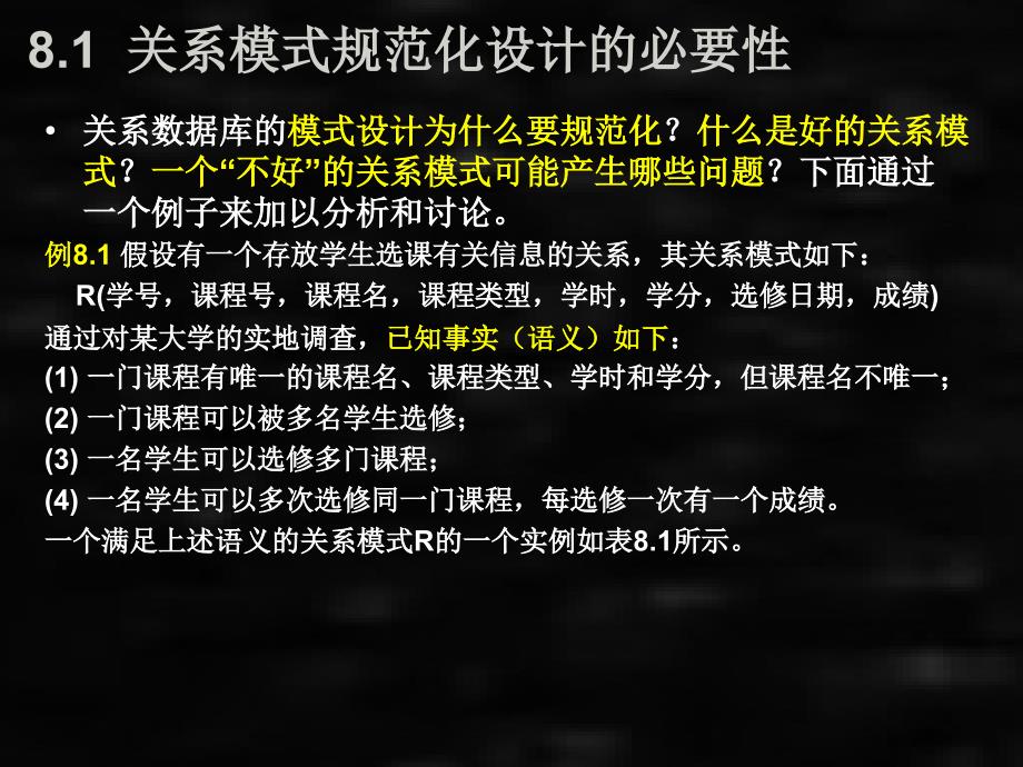 数据库技术及应用第8章关系数据库设计理论_第1页