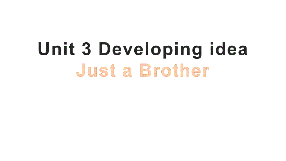 外研版（2019） 必修第一册Unit 3 Family matters Developing ideas Reading 课件_第1页