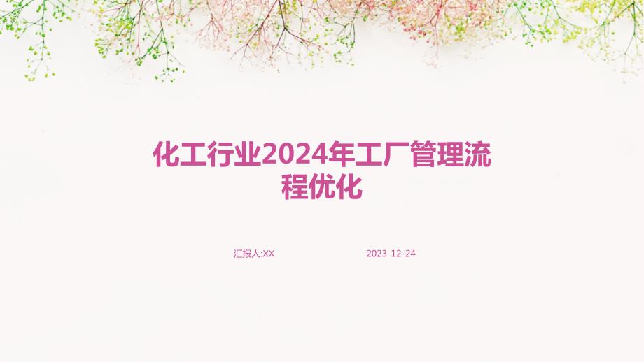 化工行业2024年工厂管理流程优化_第1页