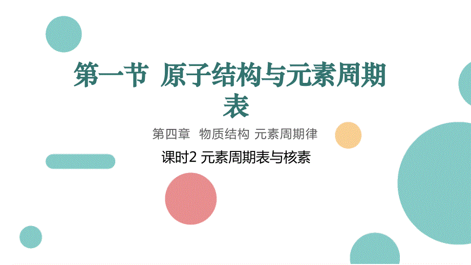 【高中化学】元素周期表 核素课件 2023-2024学年高一上学期化学人教版（2019）必修第一册_第1页
