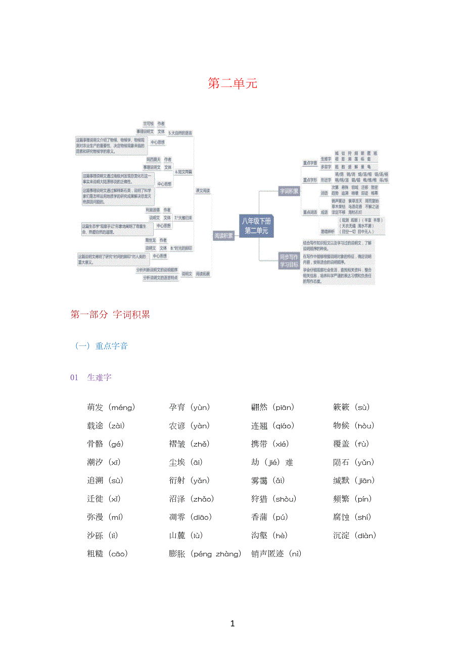 八年级-语文-单元试卷-第2单元总结测试卷（含答案）_第1页
