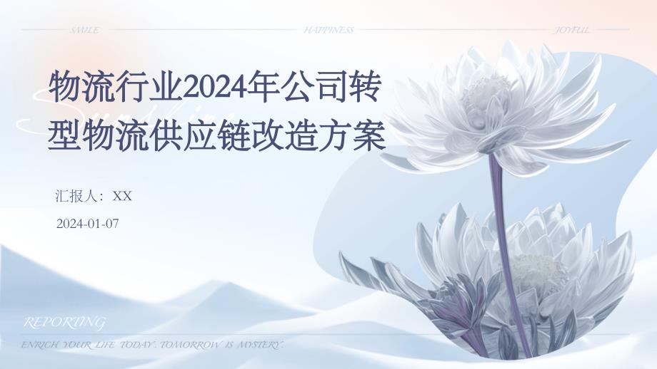 物流行业2024年公司转型物流供应链改造方案_第1页