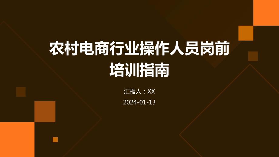 农村电商行业操作人员岗前培训指南(4)_第1页