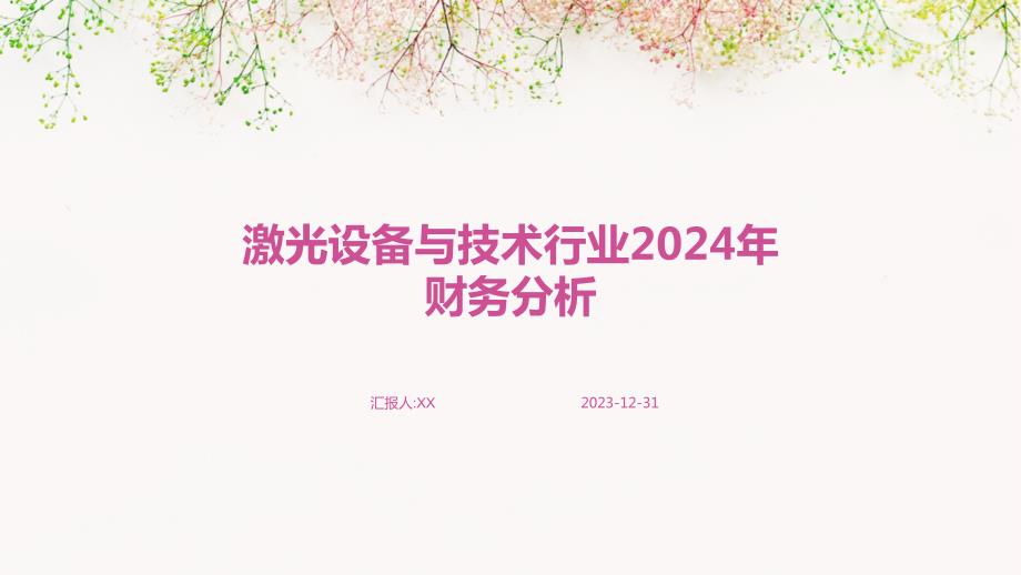 激光设备与技术行业2024年财务分析_第1页