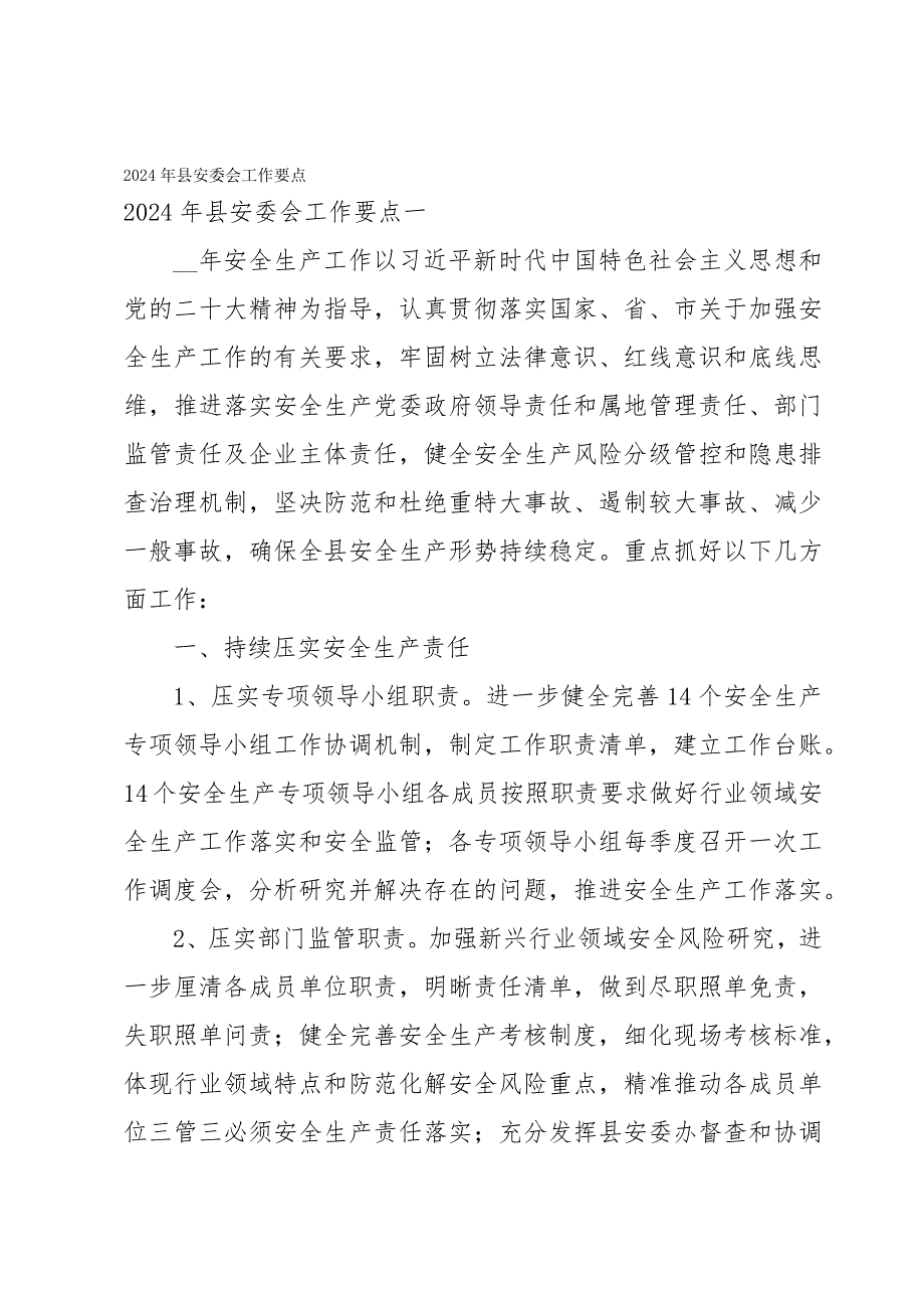 2024年县安委会工作要点_第1页