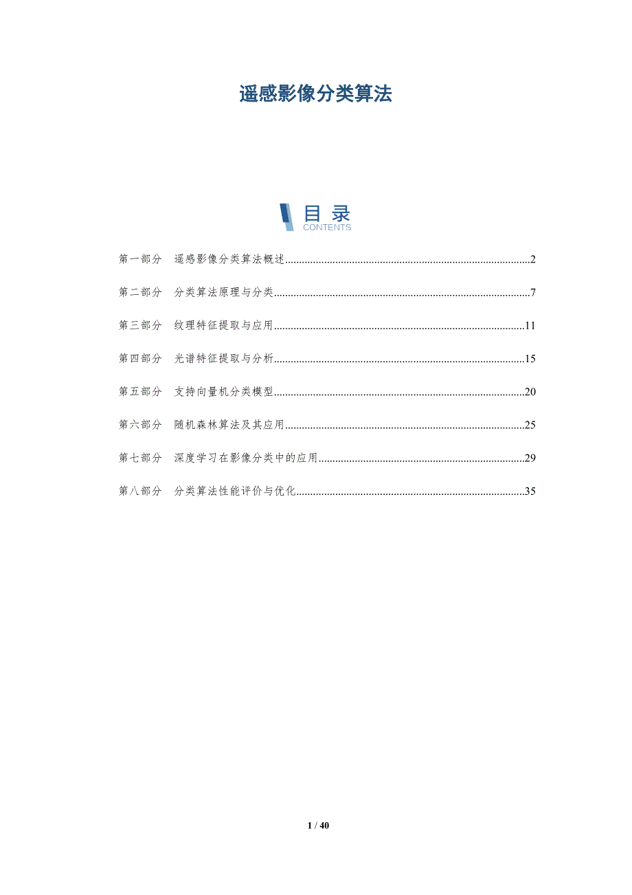 遥感影像分类算法-洞察分析_第1页