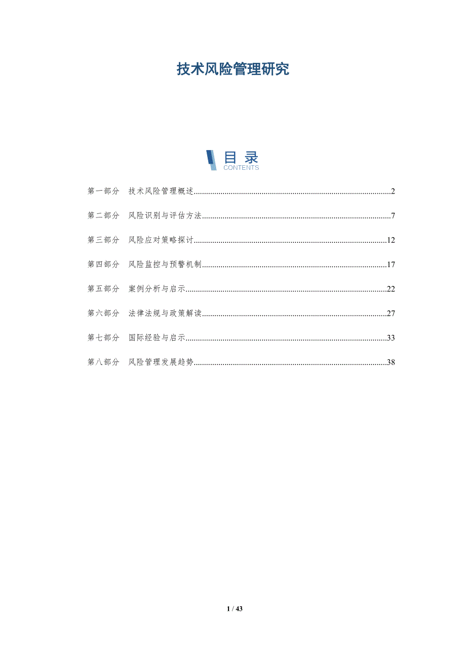 技术风险管理研究-洞察分析_第1页
