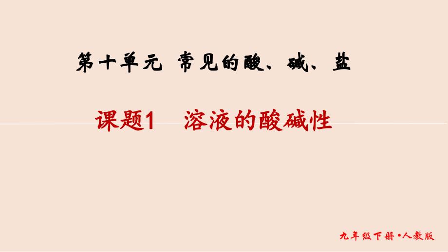 初中化学溶液的酸碱性-2024-2025学年九年级化学人教版2024下册_第1页