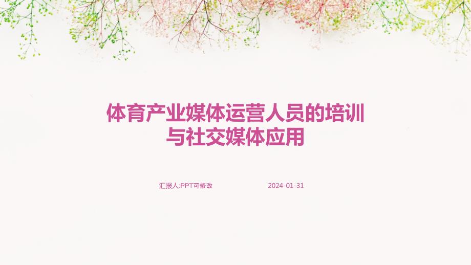体育产业媒体运营人员的培训与社交媒体应用_第1页