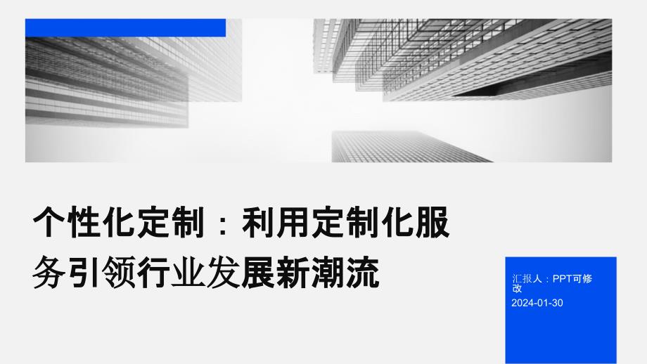 个性化定制：利用定制化服务引领行业发展新潮流_第1页