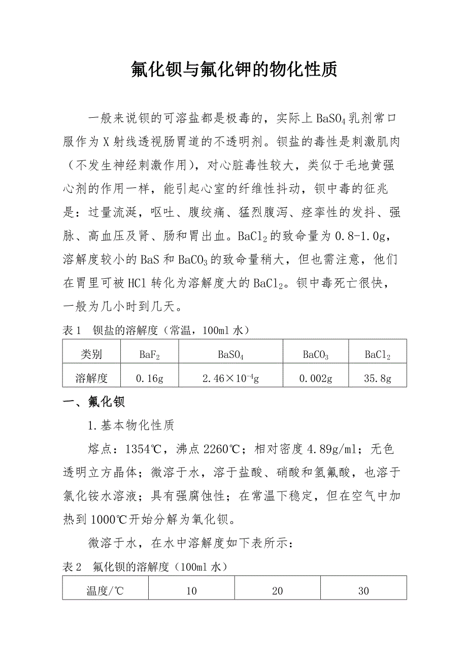 部分氟化物及钡化合物的物化性质_第1页