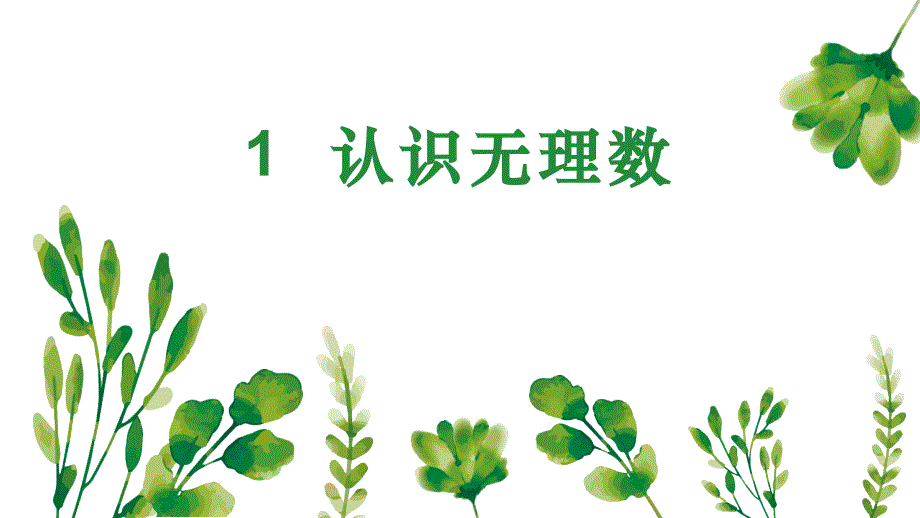 2024人教版数学七年级下册教学课件3认识无理数_第1页