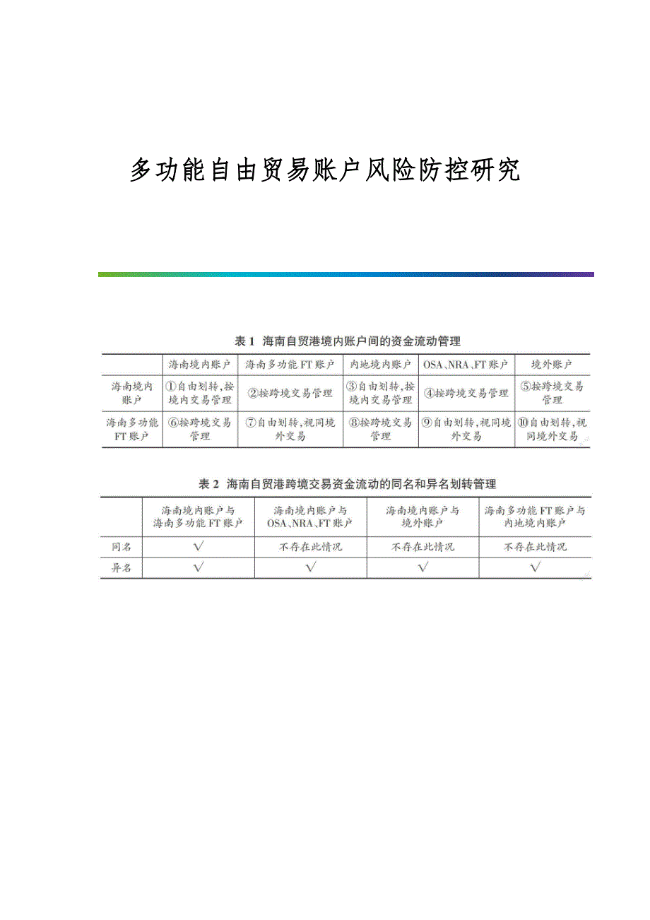 多功能自由贸易账户风险防控研究_第1页