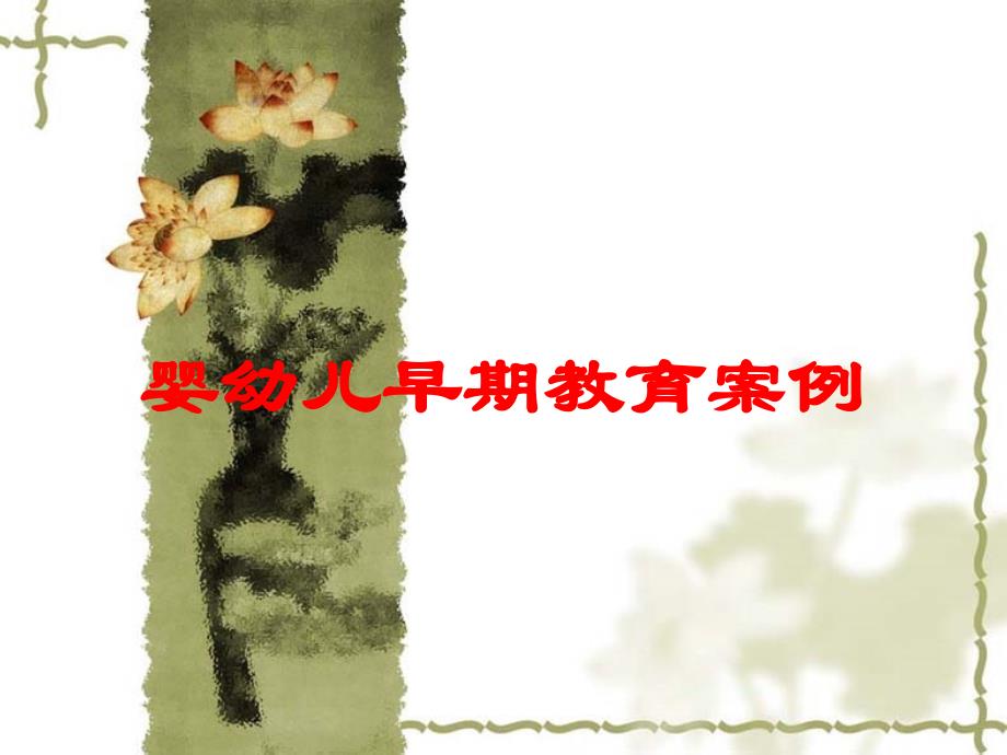 婴幼儿早期教育案例培训课件_第1页