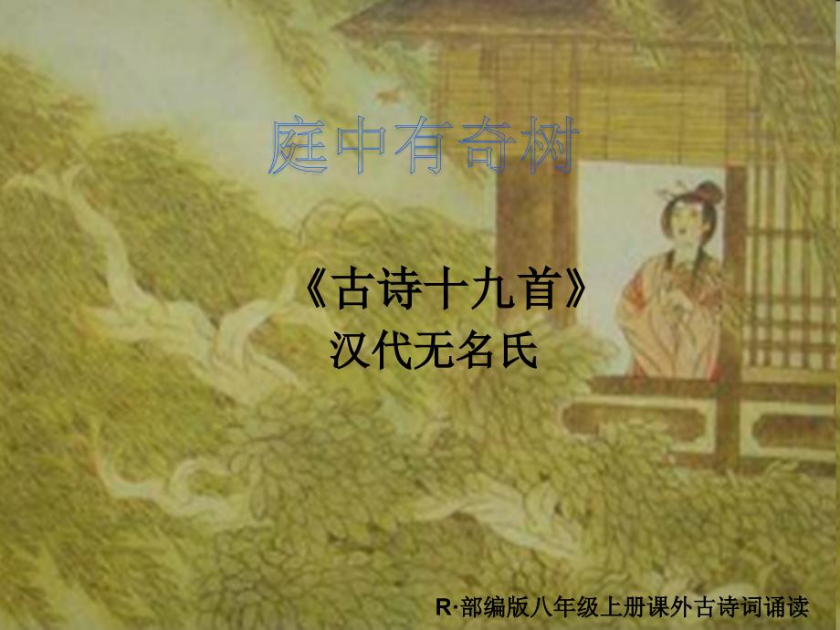 八年级语文人教部编版（上册）《庭中有奇树》_第1页