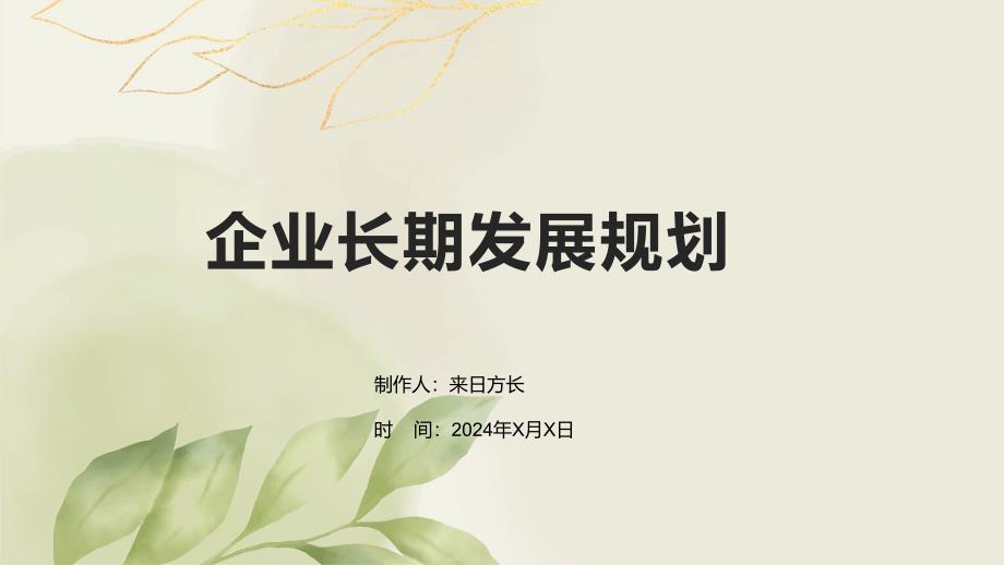 企业长期发展规划_第1页