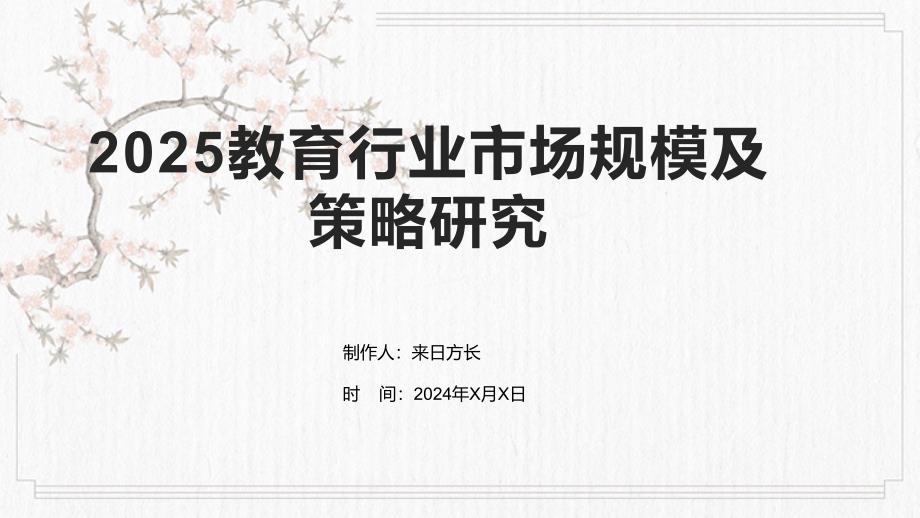 2025教育行业市场规模及策略研究_第1页