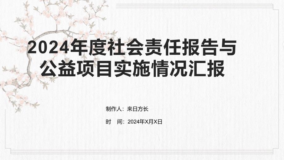 2024年度社会责任报告与公益项目实施情况汇报_第1页