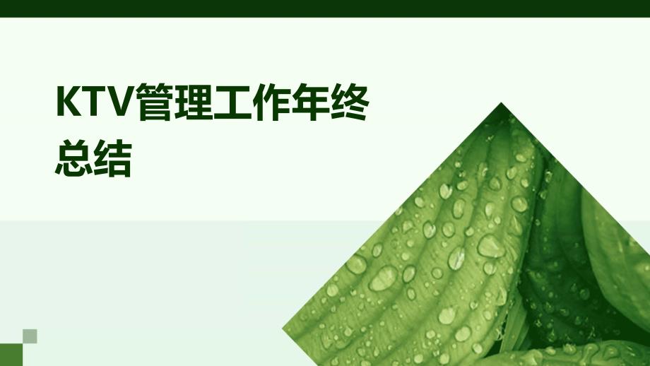 KTV管理工作年终总结PPT_第1页
