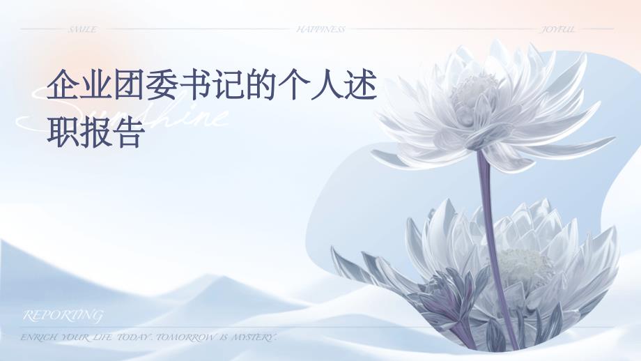 企业团委书记的个人述职报告PPT_第1页
