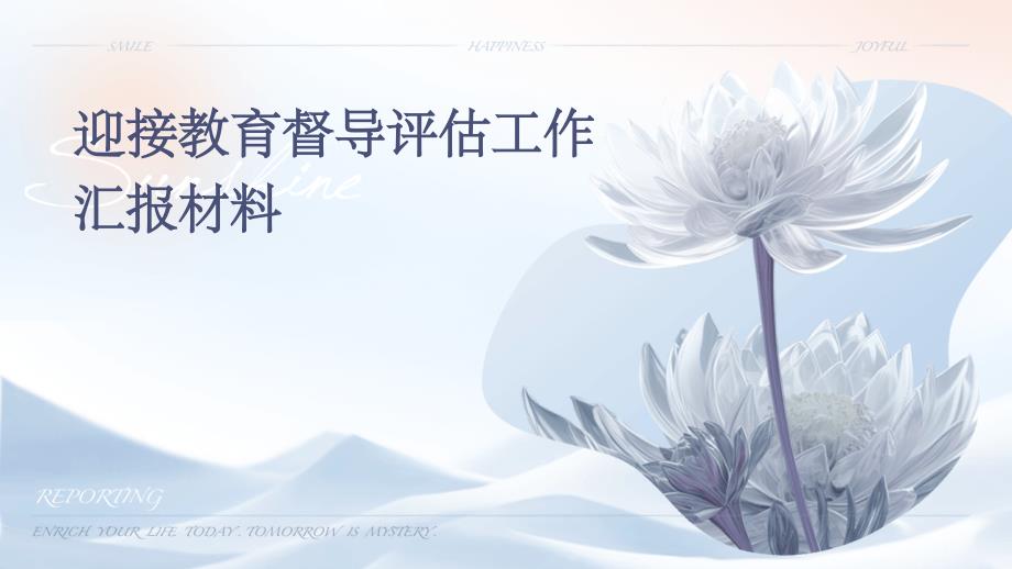迎接教育督导评估工作汇报材料PPT_第1页